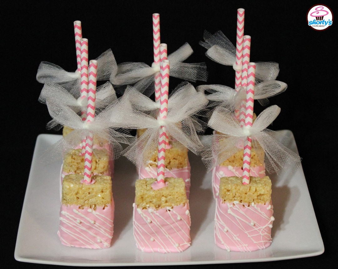 White Chocolate Covered Rice Crispy Treats Etsy