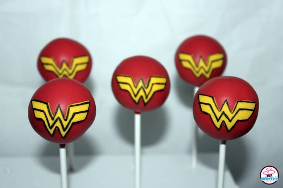 Wonder Woman Themed Cake Pops Etsy