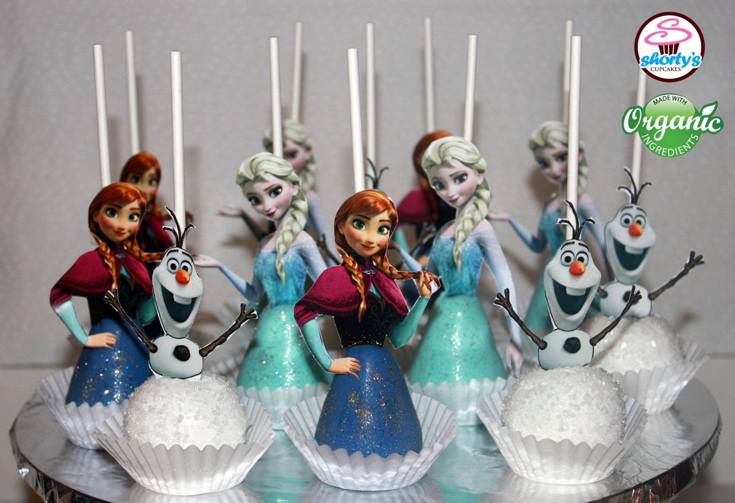 Buy ORGANIC Frozen Anna Elsa & Olaf Themed Gourmet Cake Pops ...