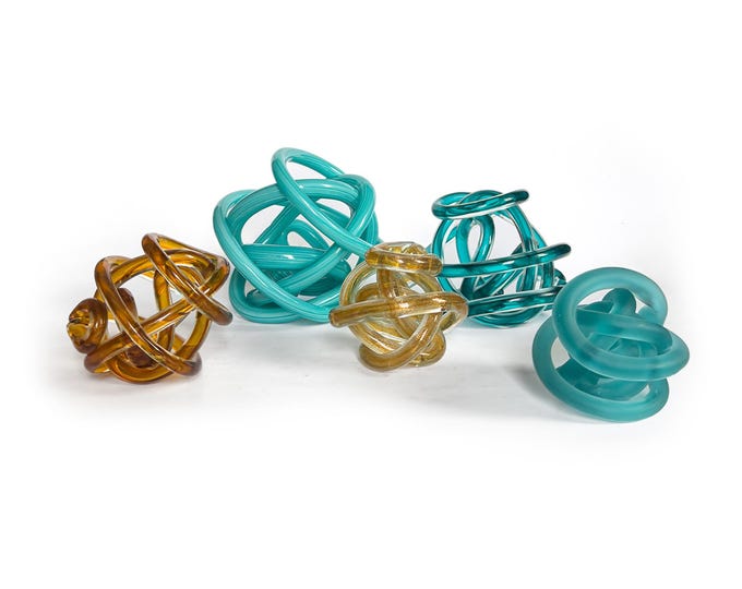 Vintage Hand Formed Murano Style Glass Knots