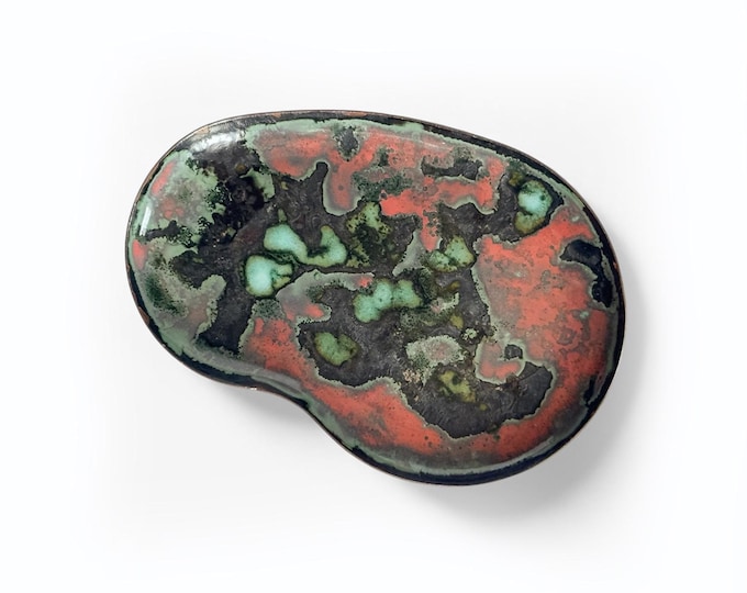 Mid-Century Copper and Enamel Dish