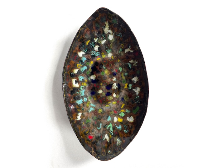 Mid-Century Copper and Enamel Dish