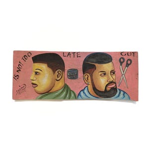 Ghanaian Barbershop Painting on Board