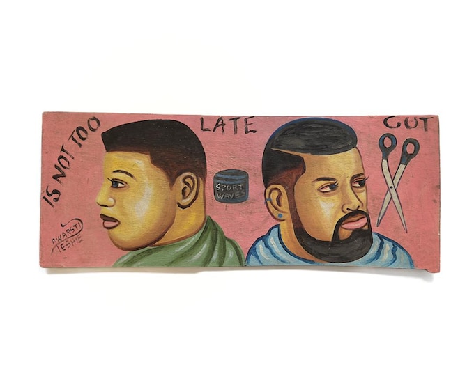 Ghanaian Barbershop Painting on Board
