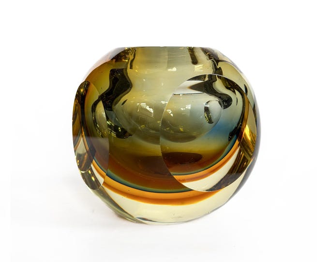 Vintage Murano Seguso Summerso Glass Votive