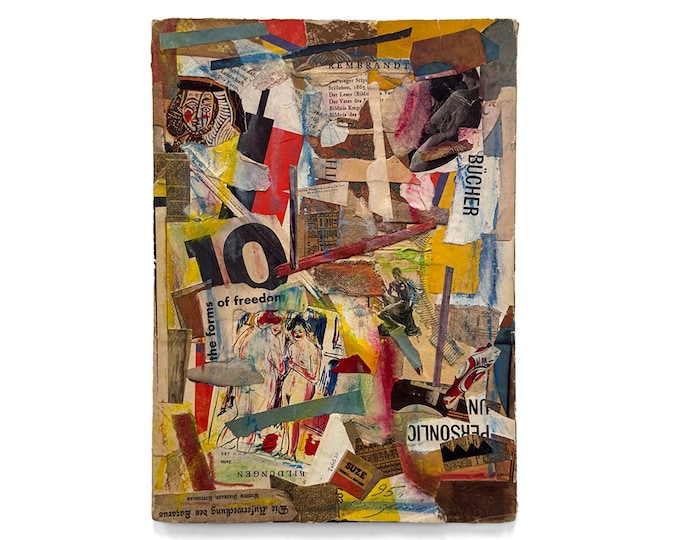 Vintage Mixed Media Collage by Luigi Cugini, 1995