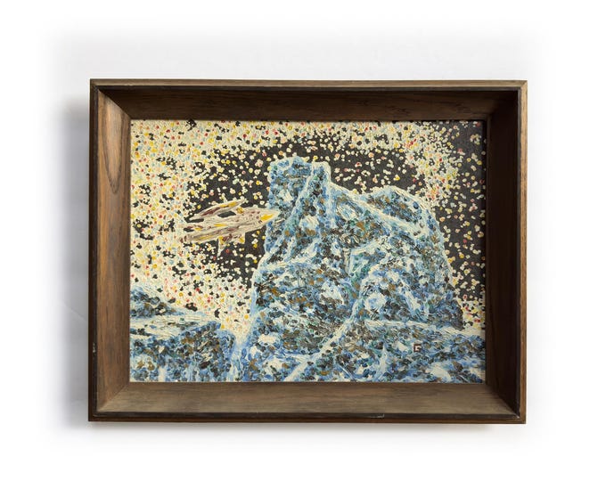 Outsider Art Space Painting On Canvas