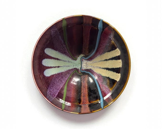 Deep Purple Ceramic Bowl by Matthew Patton, Studio Pottery, 1978
