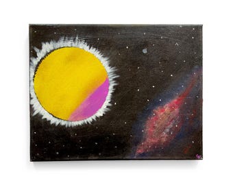 Outsider Art Space Painting On Canvas