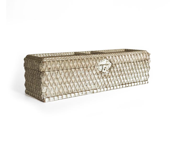 Tramp Art Diamond-Lattice “Voting” Box