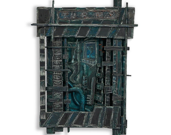 Dave Pearson Assemblage, "Turns", 1990 / Mixed Media Wall Sculpture