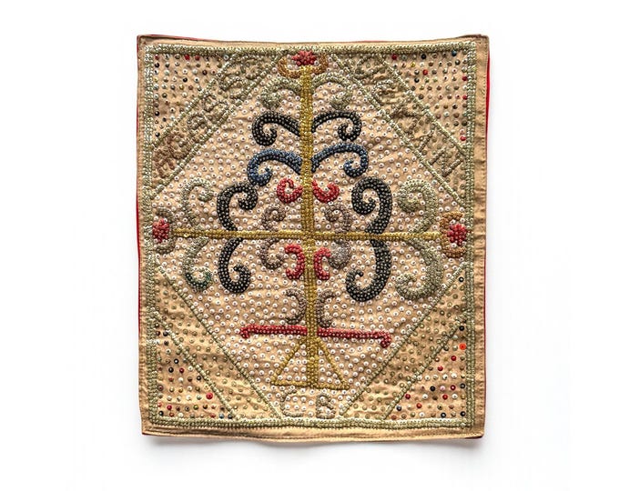 Haitian Vodou Drapo by Clotaire Bazile, c.1980s–90s.