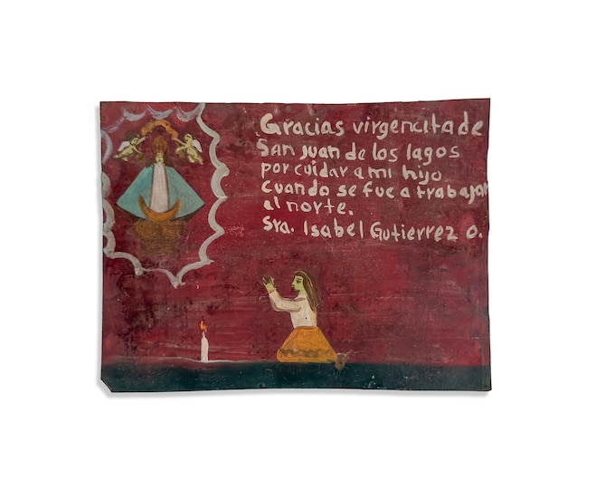Mexican Tin Retablo / Ex Voto / Lámina / Votive Painting on tin