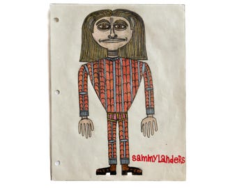 Original Sammy Landers Outsider Art Drawings