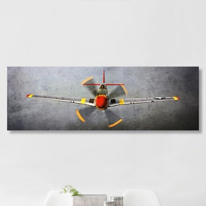 Title - &quot;Terror of the Sky &quot; P-51 Mustang WWII Fighter Plane Vintage War Airplane Aircraft Fine Art Photography Print Metal & Canvas Options