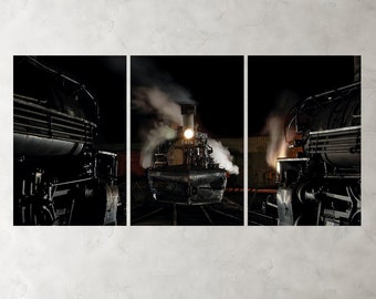 Mixed Winter Freight Vintage Durango and Silverton D/&RGW Narrow Gauge Colorado Steam Train Fine Art Print Canvas and Metal Options Title