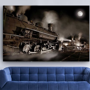 Mixed Winter Freight Vintage Durango and Silverton D/&RGW Narrow Gauge Colorado Steam Train Fine Art Print Canvas and Metal Options Title