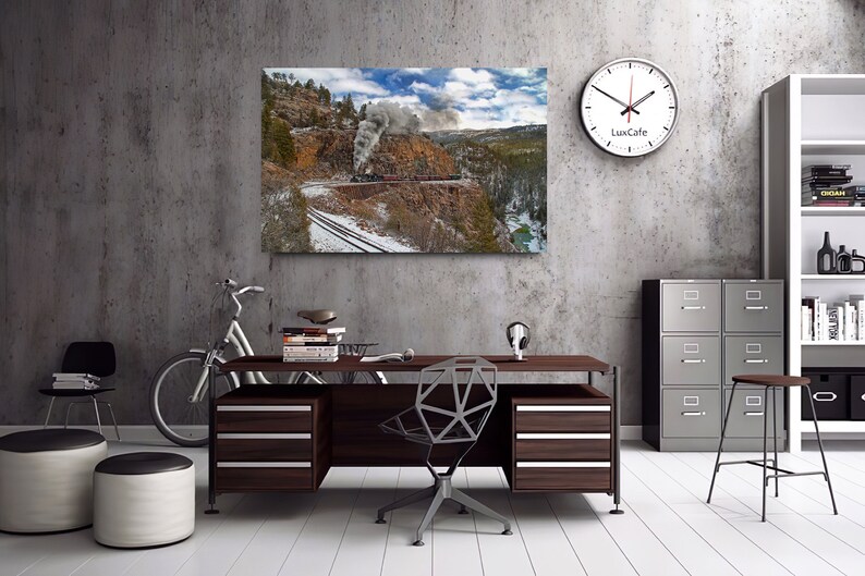 Mixed Winter Freight Vintage Durango and Silverton D/&RGW Narrow Gauge Colorado Steam Train Fine Art Print Canvas and Metal Options Title