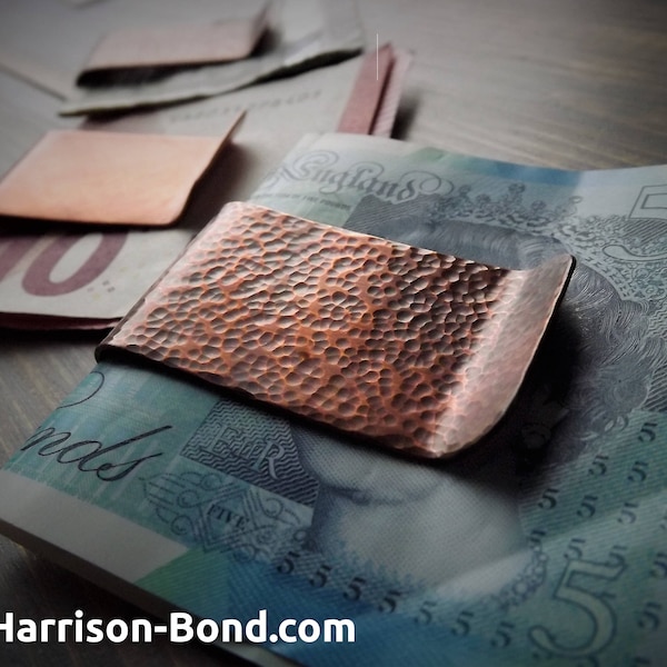 Copper Money Clip, Textured Money Clip, Rustic Money Clip, Distressed Copper, Bill Fold, Personalised Gift, Mens Gift, Anniversary, Birthday
