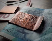 Copper Money Clip, Textured Money Clip, Rustic Money Clip, Distressed Copper, Bill Fold, Personalised Gift, Mens Gift, Anniversary, Birthday