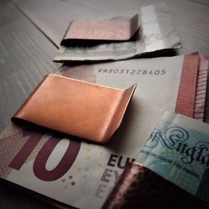 Copper Money Clip, Handcrafted Solid Heavyweight Copper Money Clip, Personalised Money Clip, Monogram Money Clip, Polished, Antiqued, Rustic zdjęcie 6