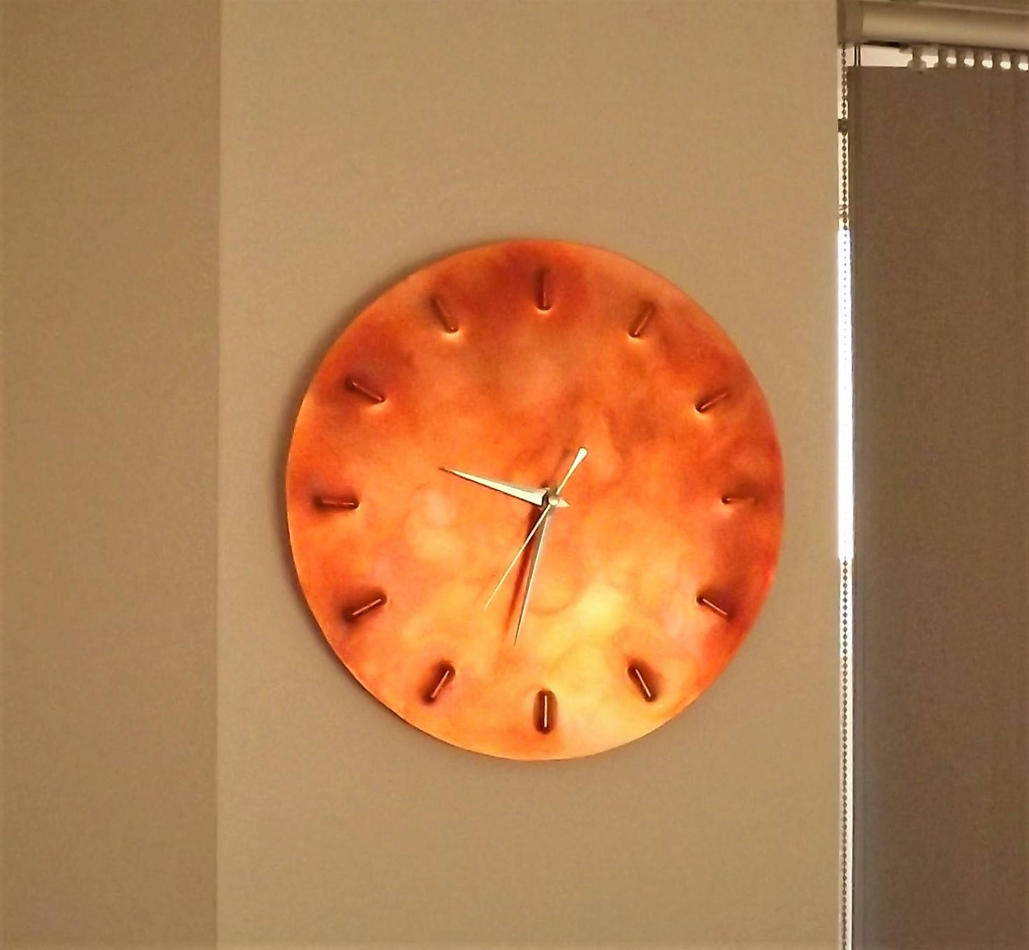Rustic Copper Clock Copper Wall Clock Copper Clock Wall Etsy