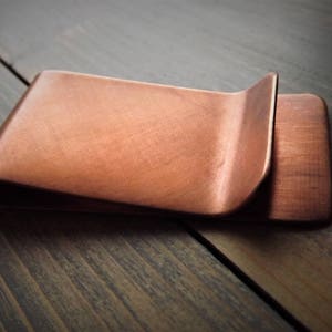 Copper Money Clip, Handcrafted Solid Heavyweight Copper Money Clip, Personalised Money Clip, Monogram Money Clip, Polished, Antiqued, Rustic image 10