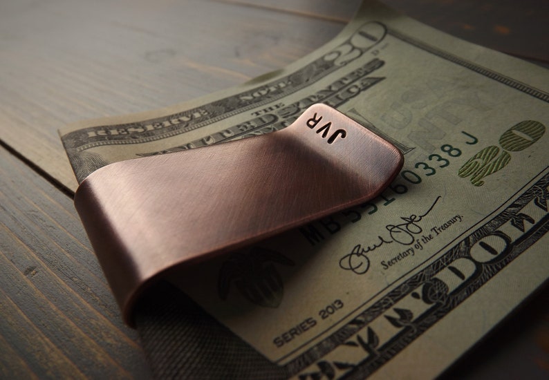 Copper Money Clip Handcrafted Solid Heavyweight Copper Money Etsy UK