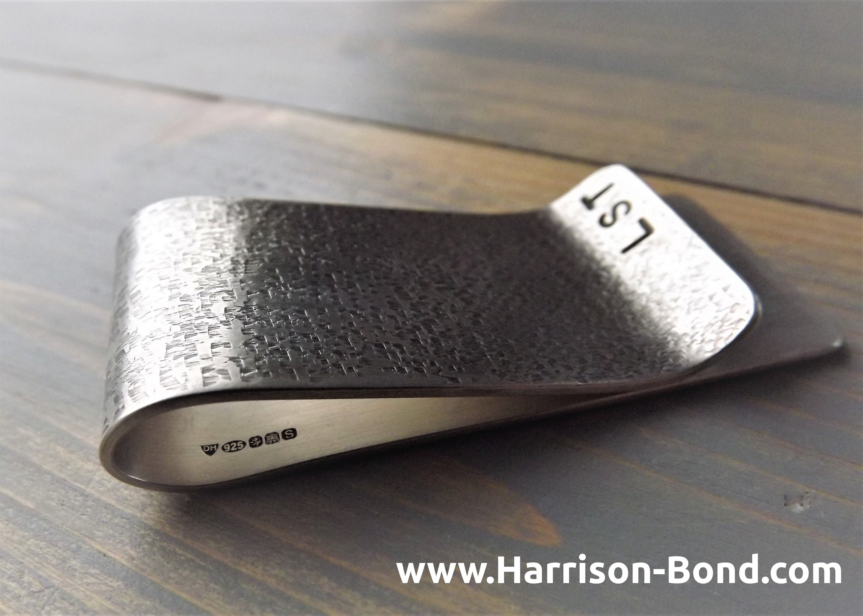 Sterling Silver Money Clip Textured Money Clip Heavyweight Etsy