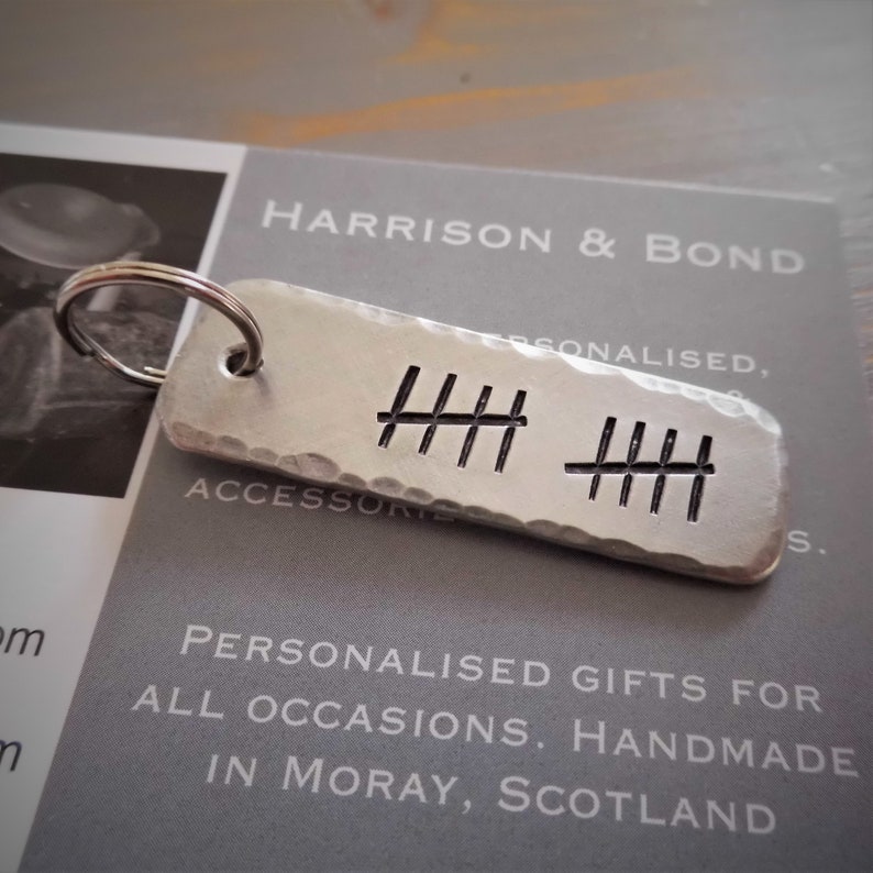 10 Tally Mark Keyring