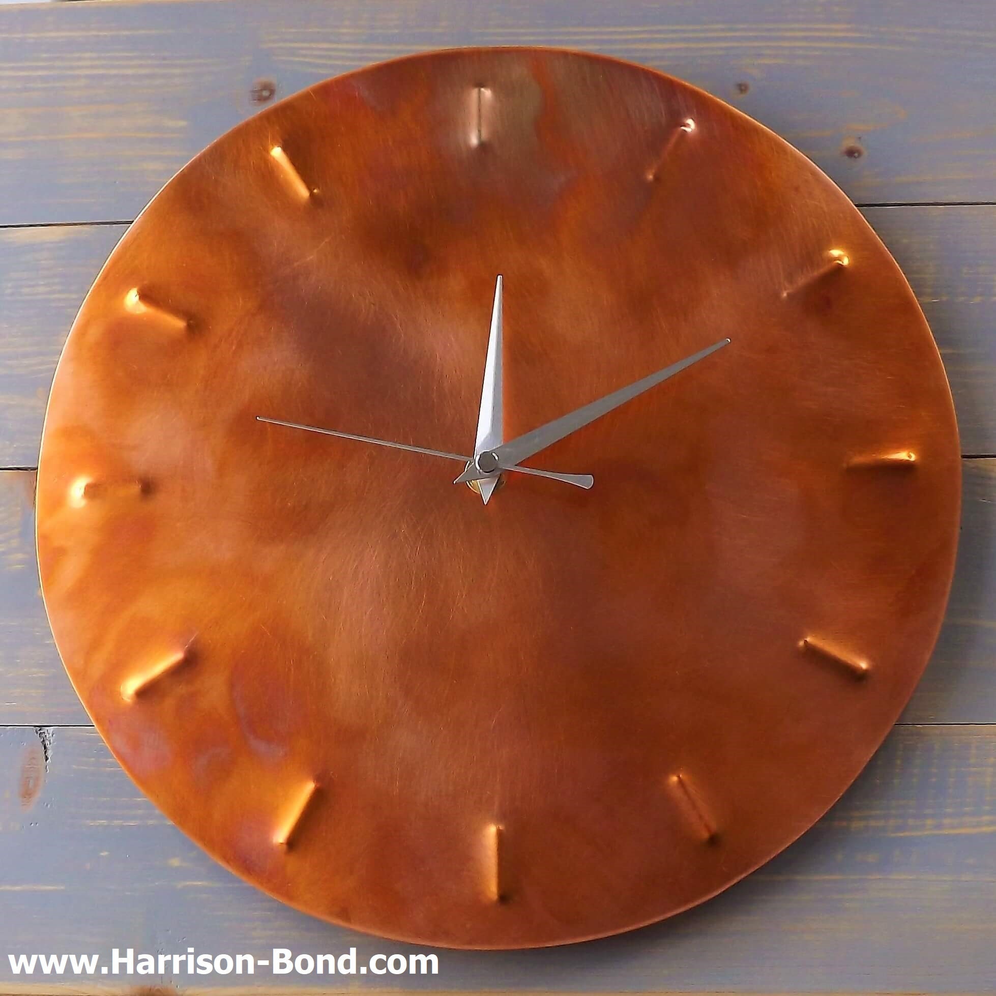 Rustic Copper Clock Copper Wall Clock Copper Clock Wall Etsy