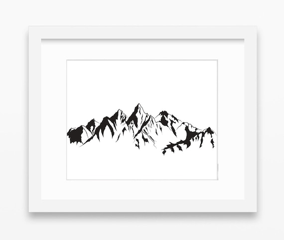 Mountain Art Mountain Print Mountain Wall Art Mountain Wall - Etsy