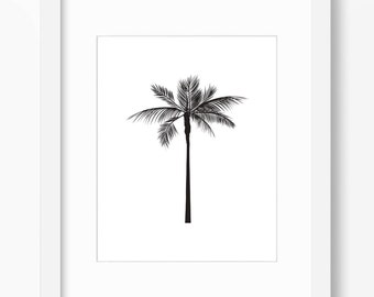 Palm Tree Print, Palm Tree Art, Graphic Palm Tree, Tropical Art, Palm Print, Black Palm Tree, Minimalist Art, Palm Tree Wall Print, Hawaii