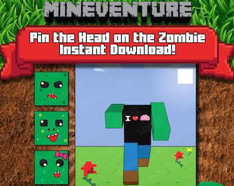 Juego de fiesta Mineventure - Descarga instantánea - Ponle la cabeza al zombi