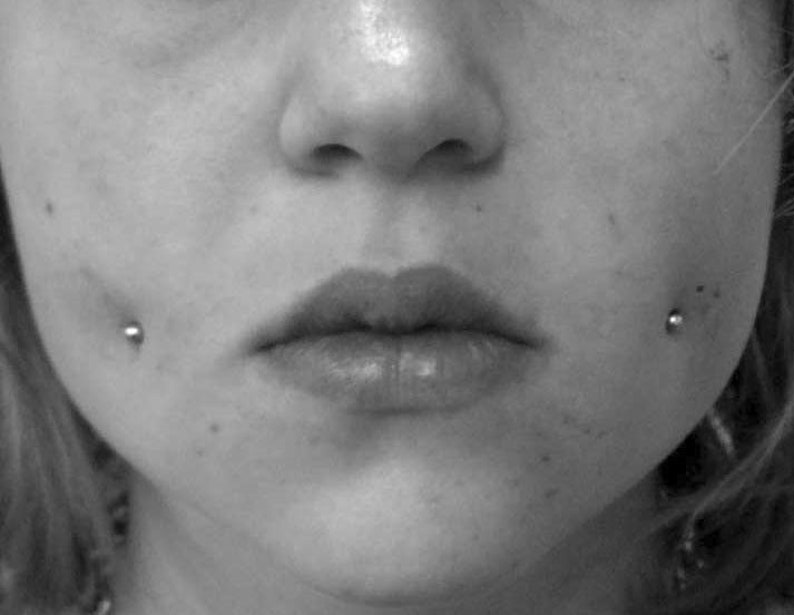 Cheek Piercing Pair, 5mm CZ, Gold Titanium, Internally Threaded - Etsy