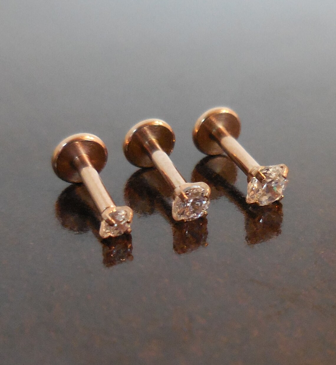 Threadless Push Pin Labret Nose Ring 16g 24mm Tragus 6mm8mm Etsy