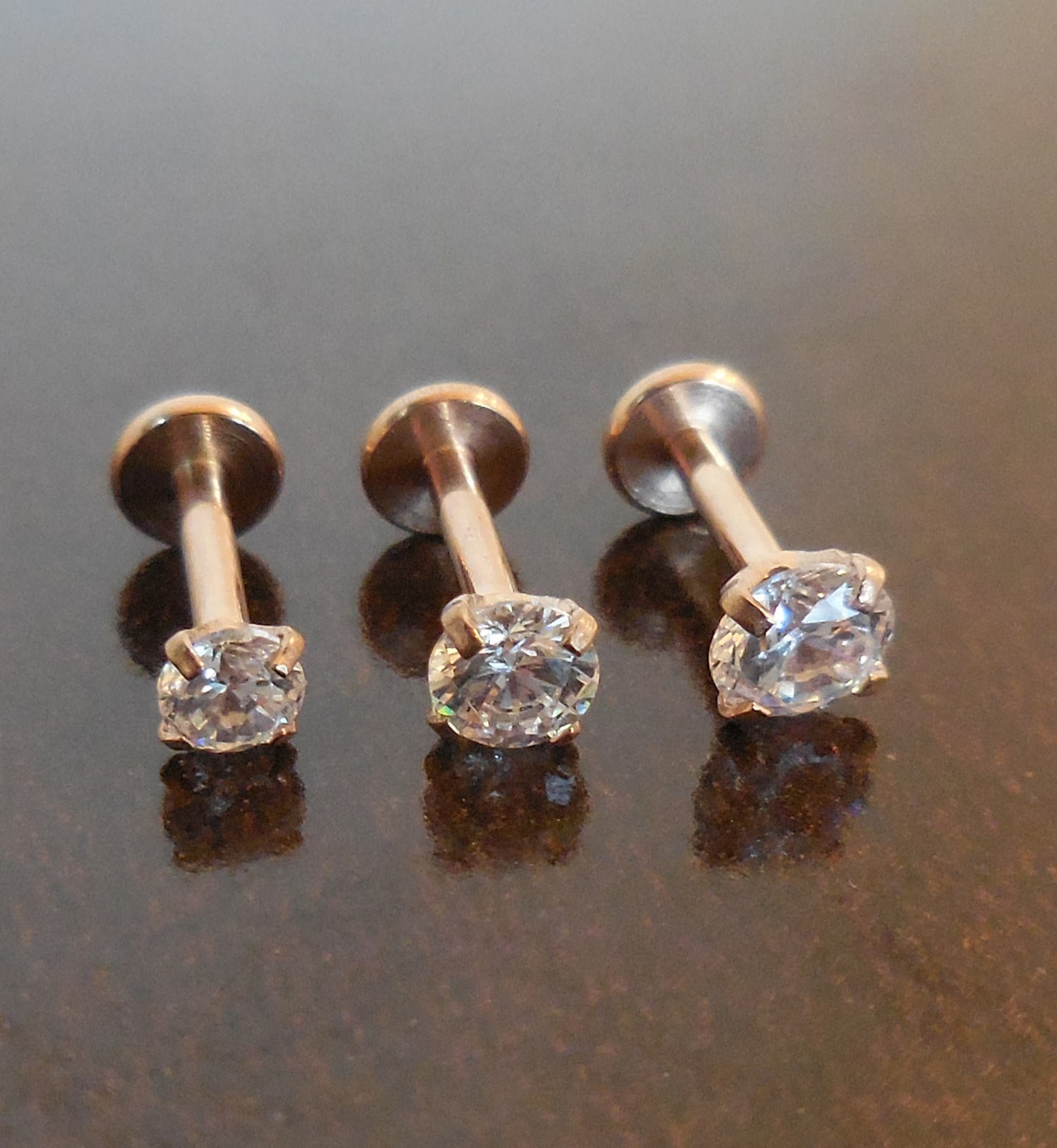 Threadless Push Pin Labret Nose Ring 16g 24mm Tragus 6mm8mm Etsy