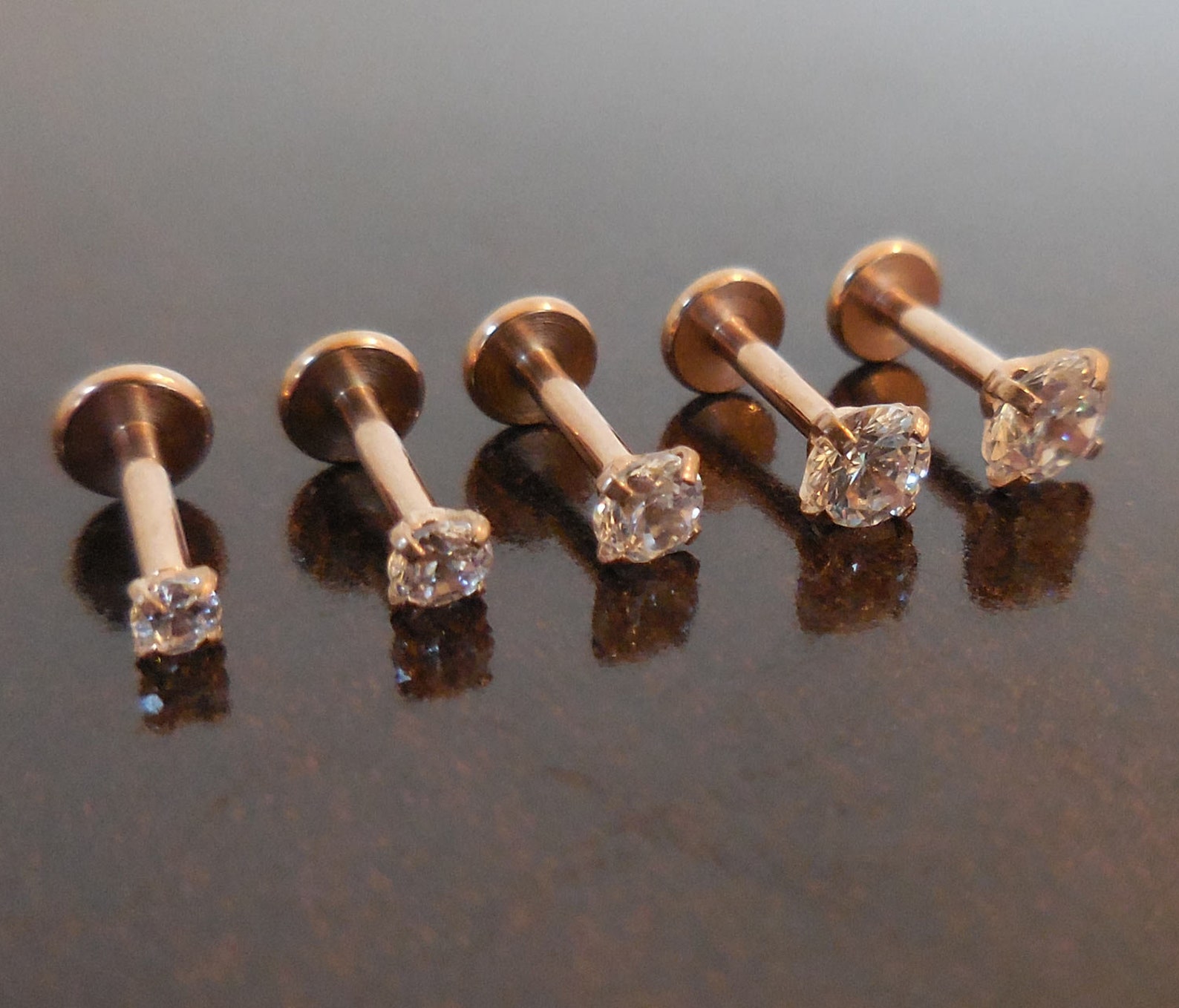 Threadless Push Pin Labret Nose Ring 16g 24mm Tragus 6mm8mm Etsy