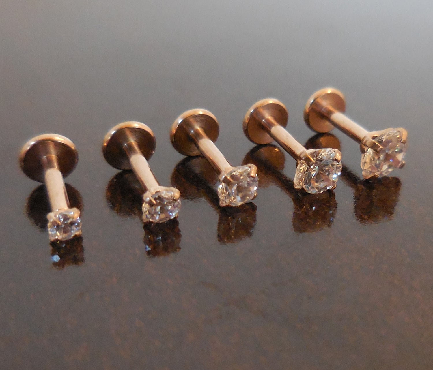 Threadless Push Pin Labret Nose Ring 16g 24mm Tragus 6mm8mm Etsy