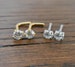 Free Shipping Pair 1.5, 2, 2.5 or 3mm Prong Set Screws Rings Bones Stainless Steel Nose L Shape Bend Titanium Stud Gold Tone 20G or 18G 