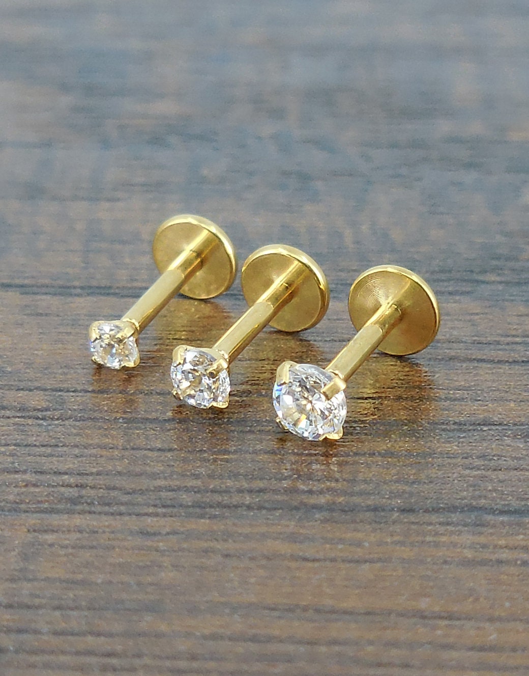 Gnoliew 18G 20G Threadless Stud Earrings Flat Back Push-in Tragus Labret Cartilage Medusa Conch Lip Piercing Jewelry 316L Surgical Stainless Steel Nose Rings For Men Women (6mm 18G Black - View #11