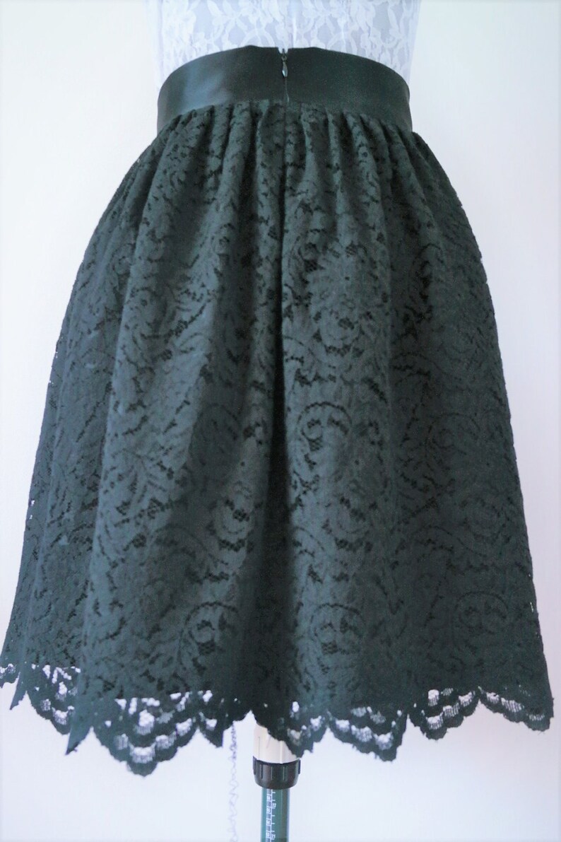 Black Laceup Wedding Skirt in Black Lace Women's Skirt Etsy