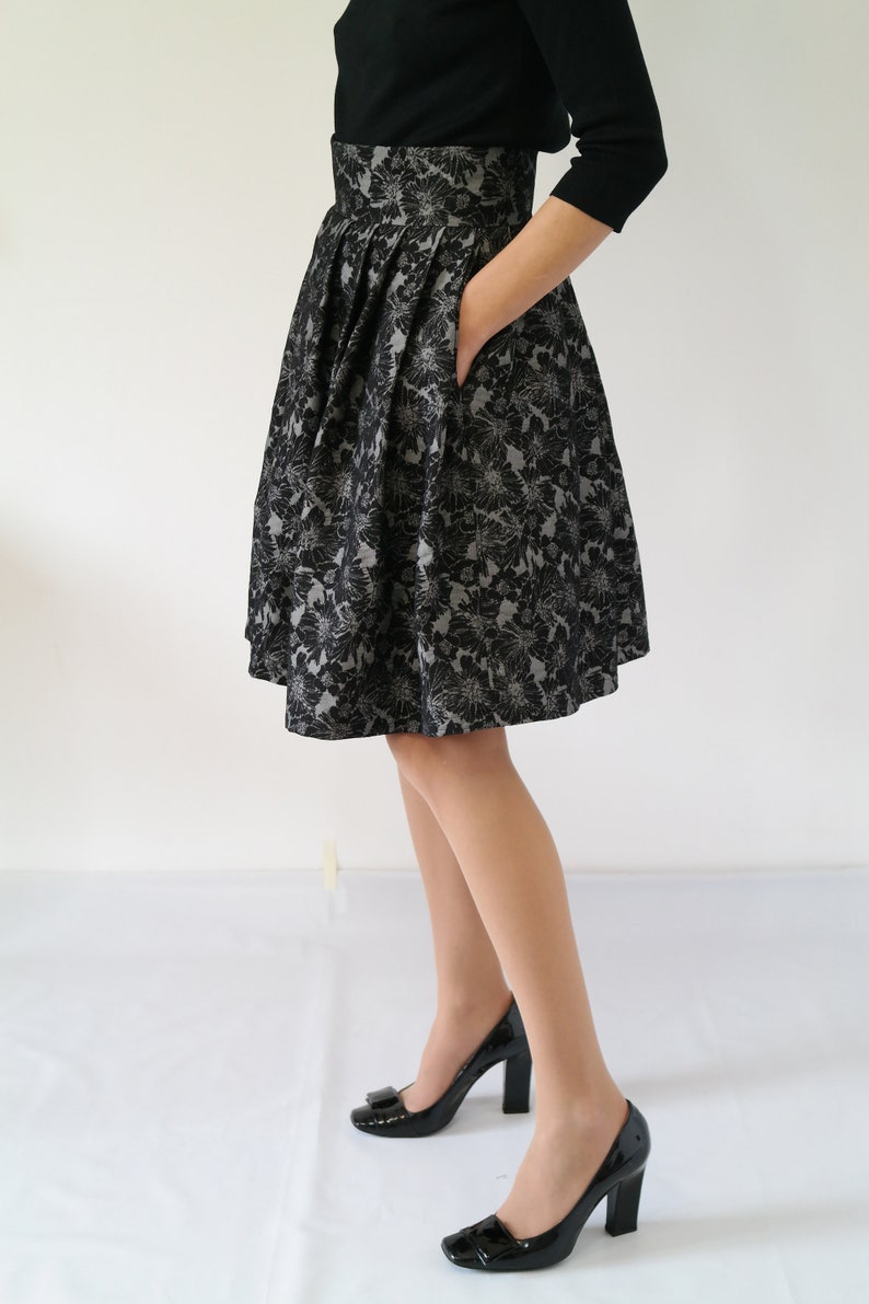Gonna Femme GATTINONI En Acétate Cupro - Taille Basse, Marron Chiné, Taille L (46) - état Impeccable