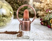 Included Quartz Crystal Jewelry Rollerball Necklace Essential Oil Jewelry Roller Ball Perfume Bottle Keepsake Potion Vial