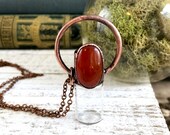Red Carnelian Crystal Jewelry Rollerball Necklace Essential Oil Jewelry Aromatherapy Roller Ball Mini Perfume Bottle Keepsake Potion Vial