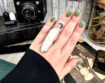 The Colossal Collection - Raw Clear Quartz Crystal Ring Fine Silver Size 7.5 / One of a Kind