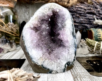 Large Self Standing Amethyst Geode Crystal Cluster / FoxlarkCrystals  / Big Crystal Cluster Natural Crystal Healing Crystal Home Decor