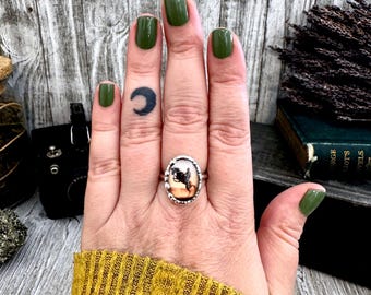 Road To Nowhere - Vintage Cowboy On Horse Ring Fine Silver Size 8 / One of a Kind