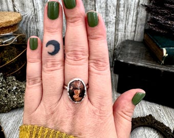 Road To Nowhere - Vintage Dive Bar Toilet Ring Fine Silver Size 9.5 / One of a Kind