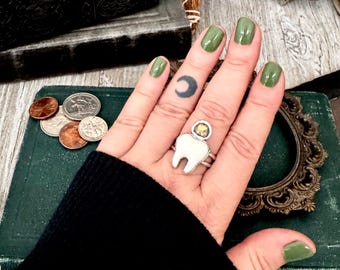 Lucky Penny Club - Tooth Fairy Ring Size 7 8 9 10 Fine Silver - Foxlark Collection